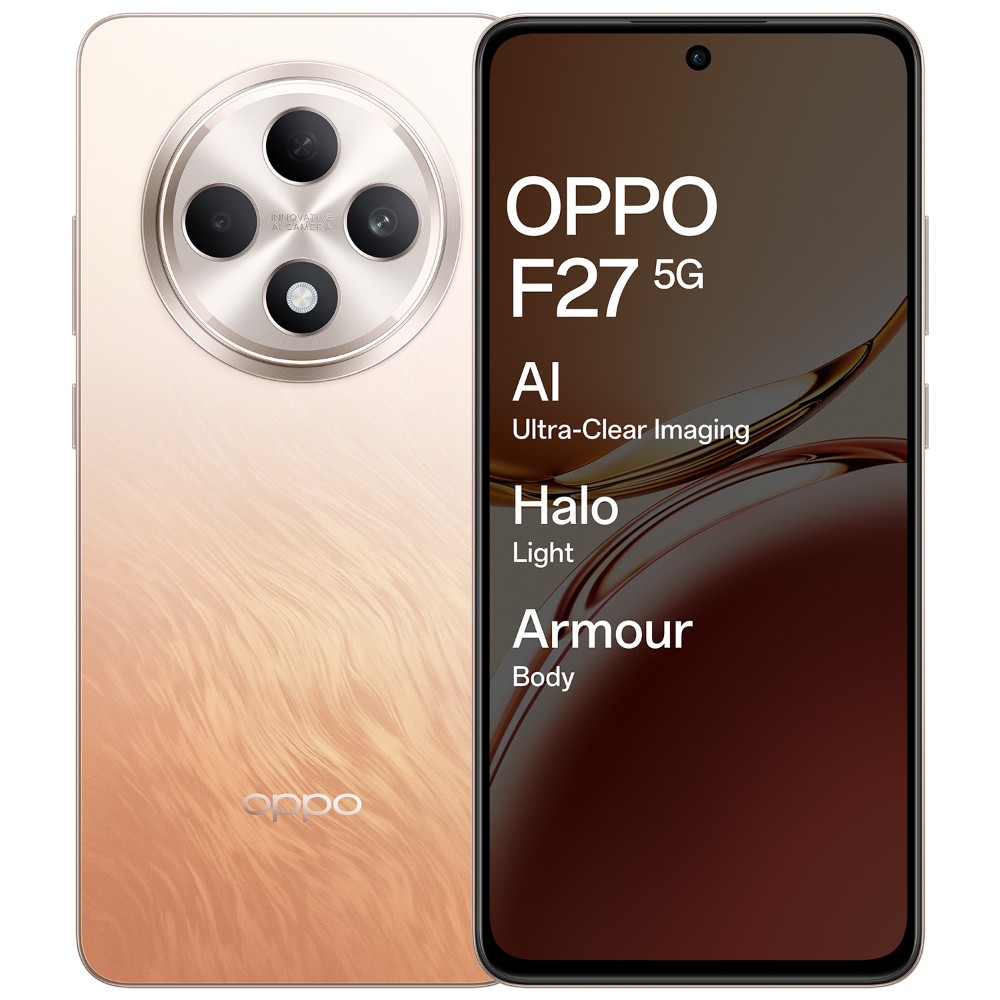 Oppo F27 5G 128 GB, 8 GB RAM, Amber Orange, Mobile Phone